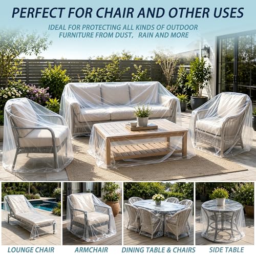 Extra Large Clear Plastic Sofa Loveseat Covers for Moving