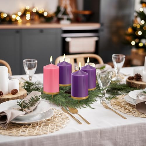 Norfolk Pine Christmas Advent Wreath Candle Holder - 16" Table Centerpiece