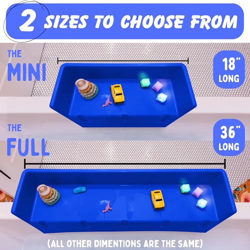 Mini Bathtub Splash Guard and Toy Tray for Kids - BPA-Free Plastic