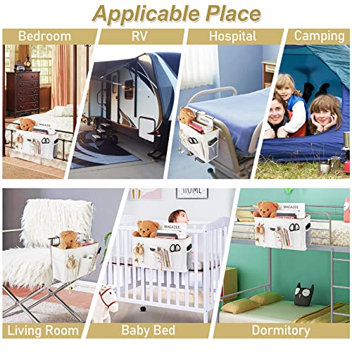 Bedside Hanging Storage Organizer for Dorms, Bunk Beds and Hospital Rails