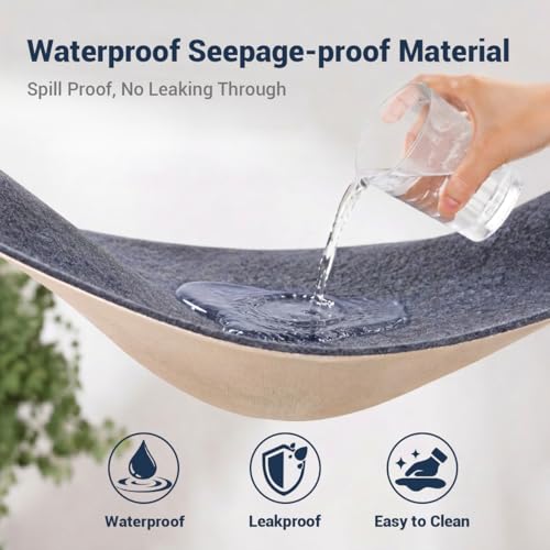 Non-Slip Rug Pad 3x5 Ft, 1/8 Inch Thin Felt & Rubber Backing for Floors