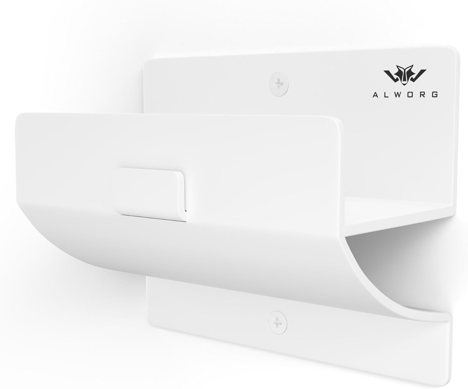 White Ladder Hooks - Wall-Mounted Step Ladder Holder for Garage | Space-Saving Design