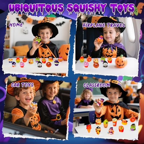Halloween Squishy Advent Calendar with 24 Pcs Slow Rising Squeeze Toys