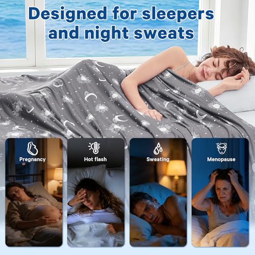 inhand Double-Sided Cooling Blanket Queen Size (90"x90") for Hot Sleepers