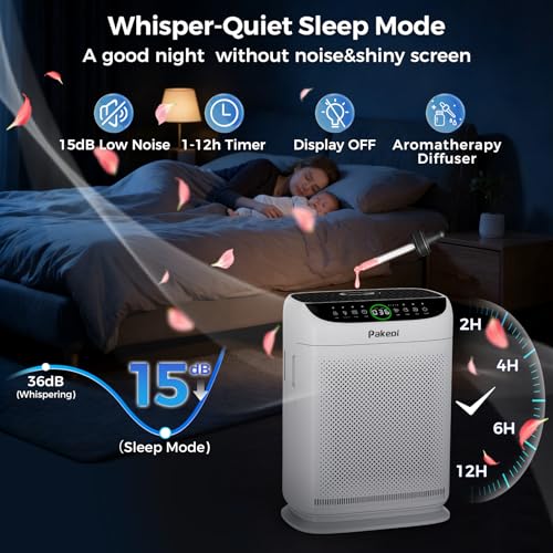 Large Room HEPA Air Purifier with Dual Air Intake and Sleep Mode