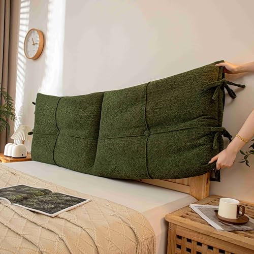Soft Plush Teddy Headboard Cover with Adjustable Ties - Queen Size