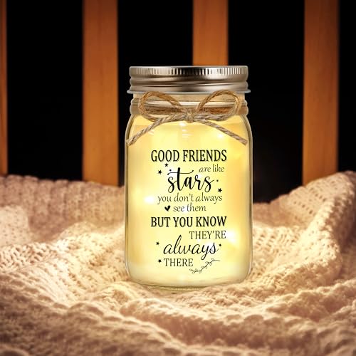 Friendship Decorative Glass Jar with LED String Lights Gift for Friends