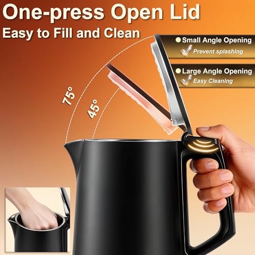 0.8L Compact Electric Kettle, Portable Stainless Steel Travel Tea Kettle