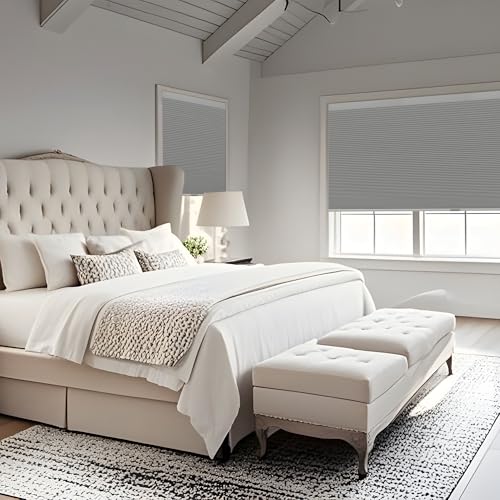 No Drill Cordless Blackout Cellular Shades - Custom Size Honeycomb Blinds