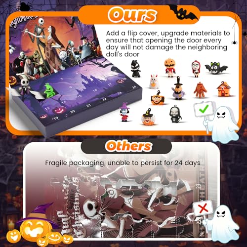 24 Day Halloween Advent Calendar with Mini Horror Collectible Figures
