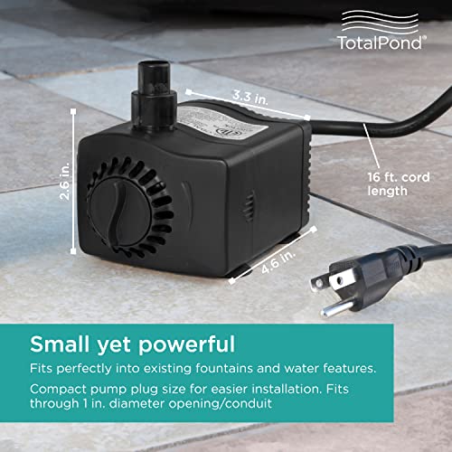 400 GPH Fountain Pump with LED Light and Low Water Auto Shut-Off