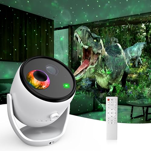 TWElvetooo 3D Galaxy Projector White with Bluetooth Speaker, 90 Scenes Night Light
