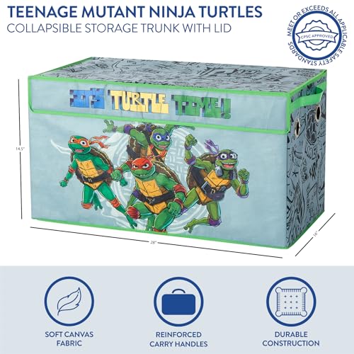 Collapsible Toy Storage Trunk with Soft Lid - 28.5 x 14.5 x 16 Inch