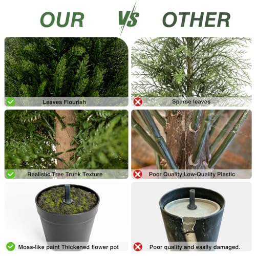 3FT Artificial Cedar Topiary Trees Set of 2 for Outdoor Porch Garden