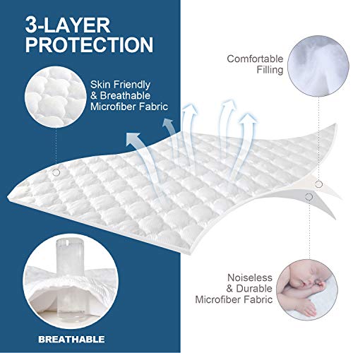 Moonsea Queen Mattress Pad - Extra Thick Quilted Topper (23" Deep Pocket)