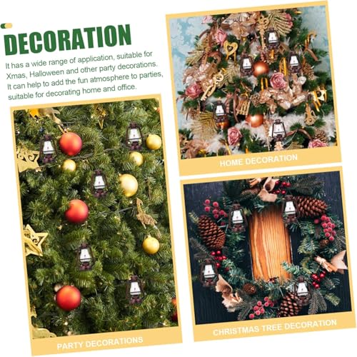 4-Piece Mini Retro Kerosene Lantern Ornaments for Home Decor