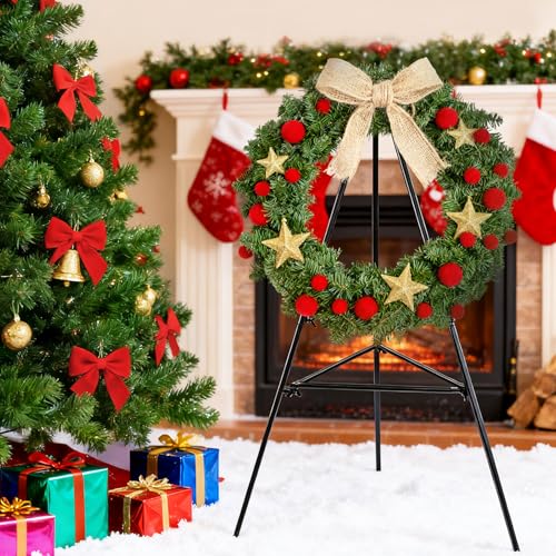 Detachable Metal Wreath Stand Holder (2 Pack) - Indoor & Outdoor Display