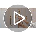 Sziqiqi 50in Gold Floor Candelabra Candle Holders for Weddings, 5-Arm, 2 Pieces