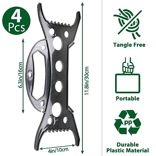 4-Pack Christmas Light Storage Holders - Holiday Light Organizer, Black