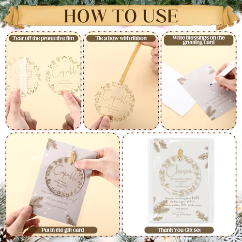 30 Sets Christian Christmas Ornaments Bulk Bible Verse Blessing Decorations