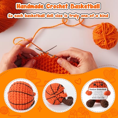 Handmade Crochet Basketball Plush Stress Relief Gift for Teens