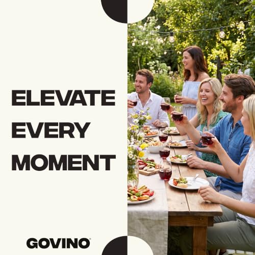 Govino 16oz Unbreakable Stemless Wine Glasses Set of 4 - Shatterproof Plastic Drinkware