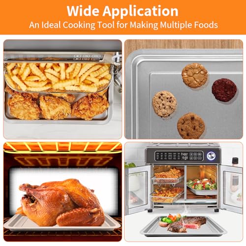 Stainless Steel Air Fryer Grill Tray Replacement - 12.2 x 11.2 Inch Pan