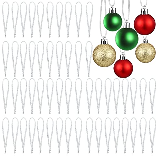 Silver Christmas Ornament Hangers 200 Pack 10.6in Holiday Tree Decorations