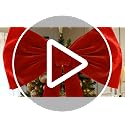 RGJ Burgundy Extra Large Christmas Tree Topper Bow 118in x 28in Velvet