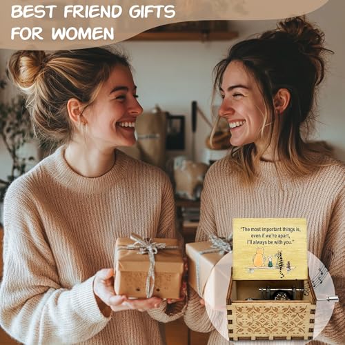 Handcrafted Wooden Music Box - Funny Bear Design - Keepsake Friendship Gift