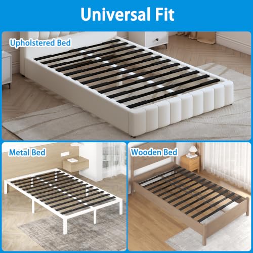 Heavy Duty Adjustable Metal Queen Bed Slats - 58.2" to 62.2" Support