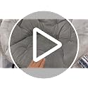 Foldable Faux Fur Saucer Chair - Comfortable Moon Chair for Dorm & Bedroom