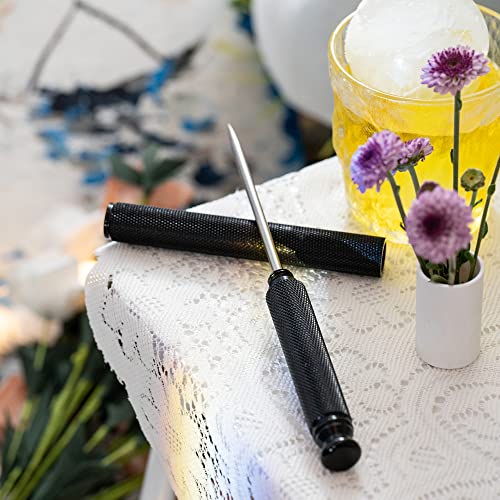 FANYUN Black Stainless Steel Ice Pick with Safety Cover - Heavy-Duty & Non-Slip Handle