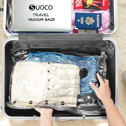 Travel Vacuum Bags for Clothing with Cordless Pump 18-Piece Set