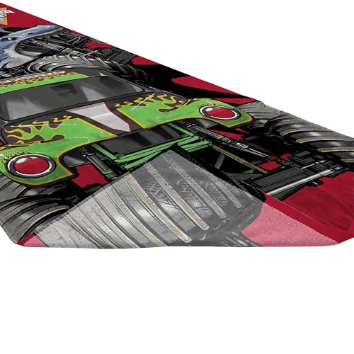Monster Truck Kids Beach Towel - Soft 100% Cotton 28 x 58 Inch Pool Towel
