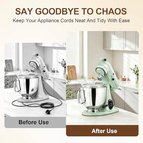 Silicone Stand Mixer Cord Organizer and Cable Wrap - 3 Pack