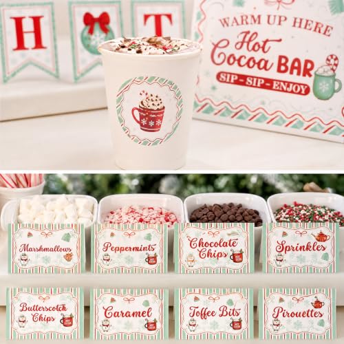 Mint Green Hot Chocolate Bar Supplies Kit - Christmas & Winter Party Decor