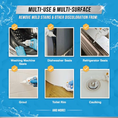 ACTIVE Mold Stain Remover Gel for Washing Machine Seal and Grout 7 oz