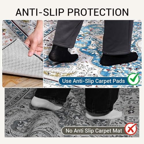Non-Slip Rug Pad for Hardwood Floors - 9x12 FT Anti-Slide Underlay