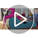 Modern Foam Yoga Chaise Lounge for Stretching, Exercise & Relaxation, Black