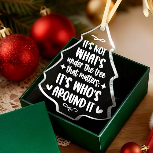 Family Christmas Heart Glass Ornament - Tree-Who Around Variation