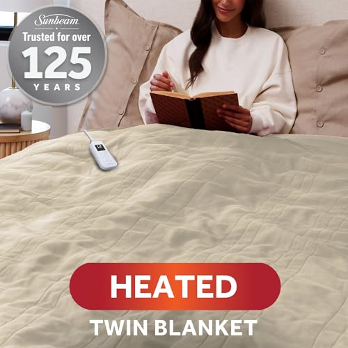 Electric Heated Blanket Twin Size - Royal Ultra Fleece with 12 Heat Settings