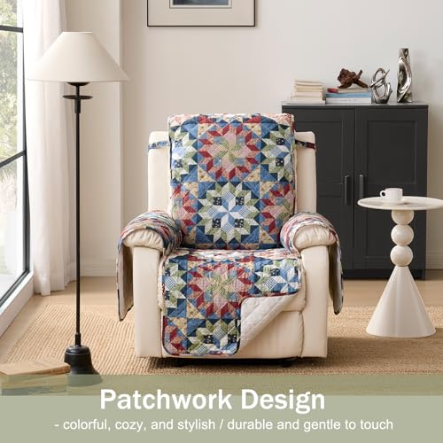 Quilted Patchwork Recliner Chair Cover | Pet Friendly & Washable