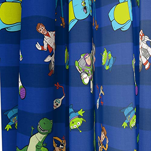 Kids Character Window Drapes - 4-Piece Curtain Set with Tiebacks, 63 Inch