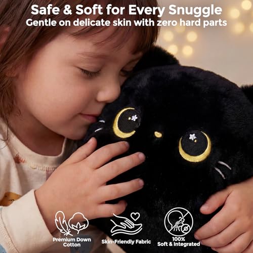 Mewaii Black Cat Plush Pillow Cute Plushies, Squishy & Huggable, 13
