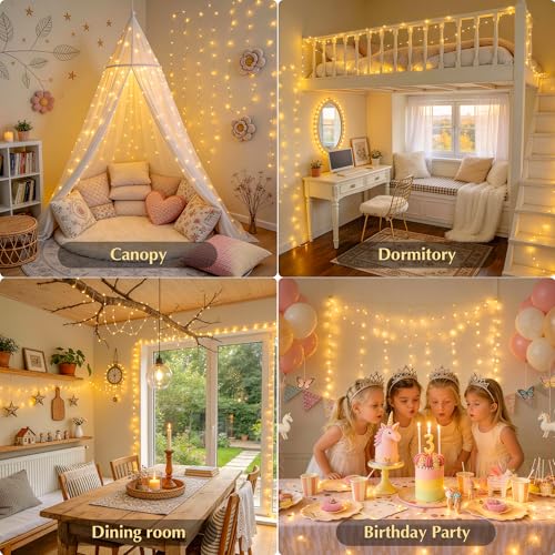 JMEXSUSS 33ft USB LED Fairy Lights with Remote Warm White Twinkle Lights
