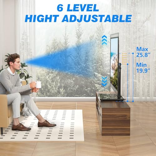Universal Table Top TV Stand for 27-60 Inch Screens, Height Adjustable