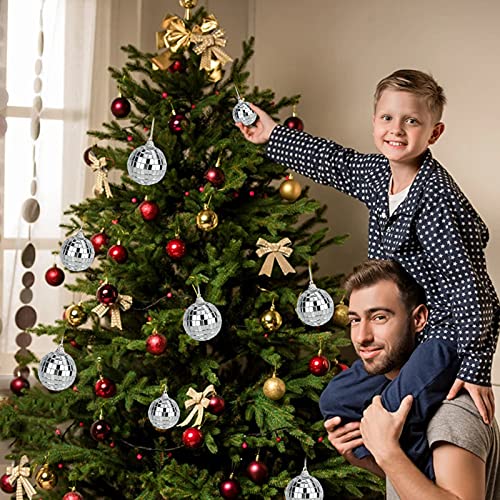 edooi 6pcs Mirror Disco Balls Set - Christmas Tree Ornaments, Party Decor