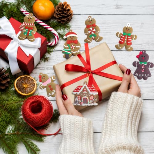 16-Piece Gingerbread Man & House Christmas Tree Ornaments - 3 Inch