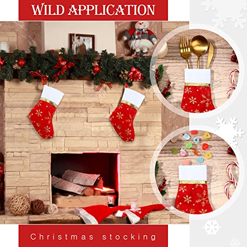 Patelai Embroidery Style 30 Pcs Mini Christmas Stockings 5.5 Inch